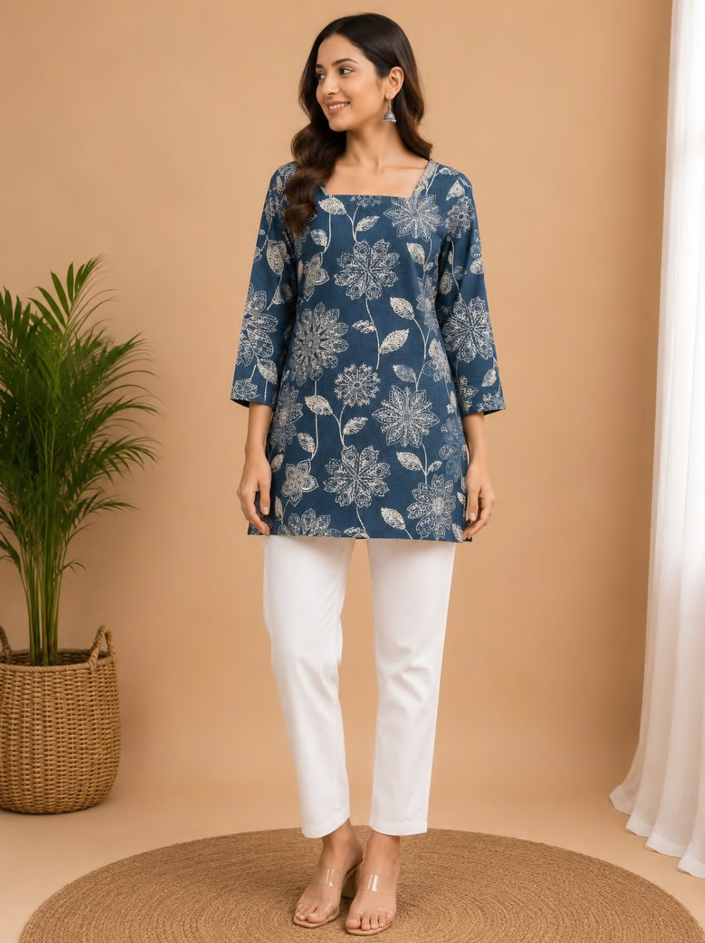 Premium cotton printed short kurti