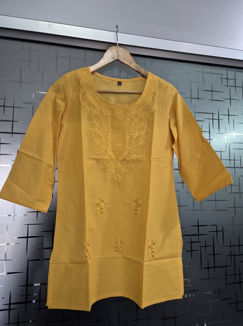 Embroidery short top, Pure Cotton, embroidery work