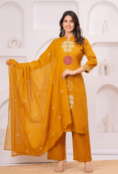 Indolady cotton suit set, silli cotton, handwork and embroidery