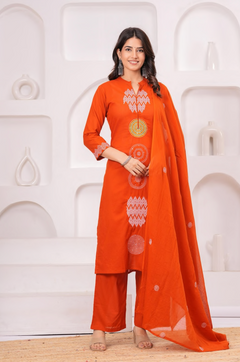 Indolady cotton suit set, silli cotton, handwork and embroidery
