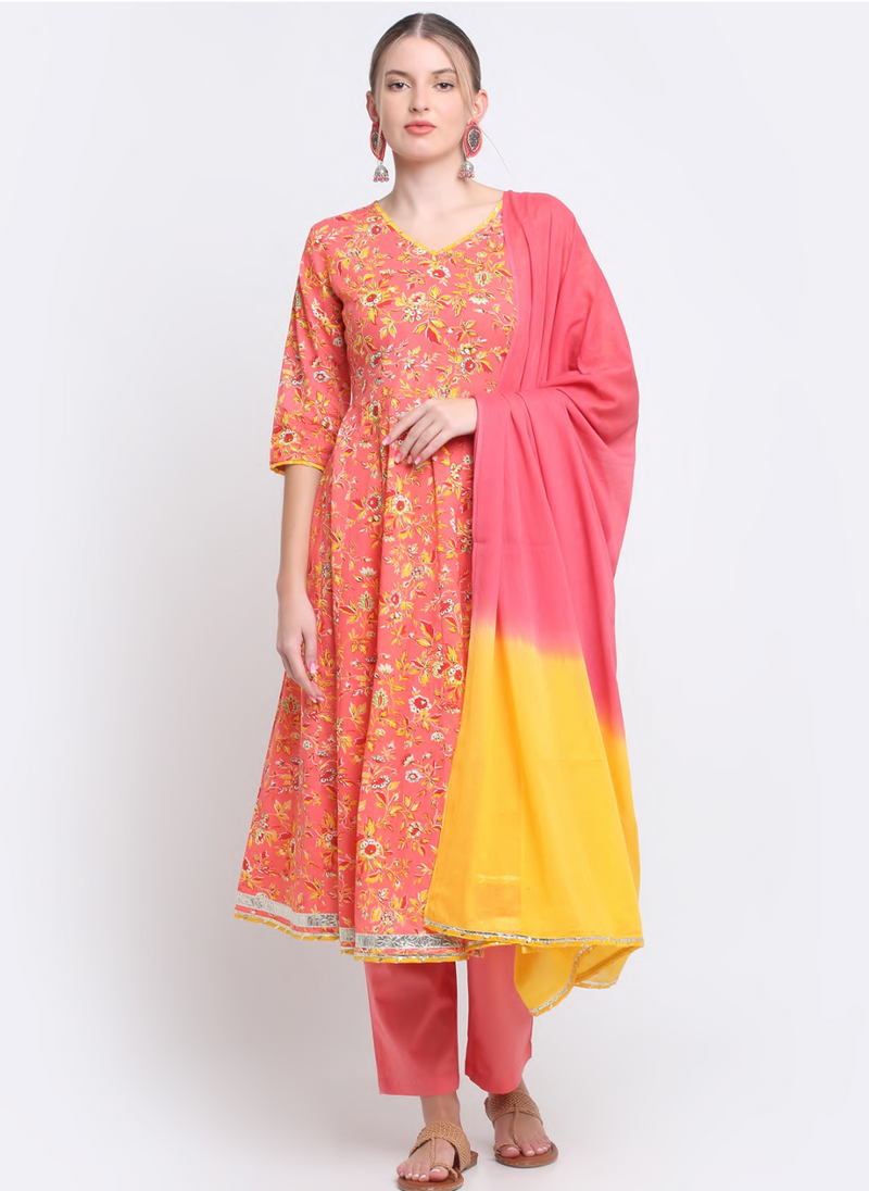Cotton, Kurta Pant Dupatta