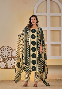 Cotton Printed Straight Suit set